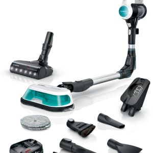 Bosch Genopladelig 2 i 1 støvsuger og moppe Unlimited 7 ProHygienic Aqua Hvid BCS712HYG5