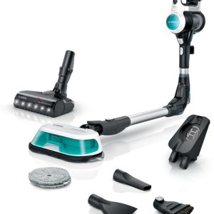 Bosch Genopladelig 2 i 1 støvsuger og moppe Unlimited 7 ProHygienic Aqua Hvid BCS71HYG2