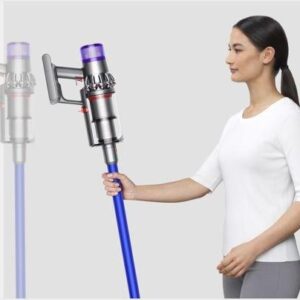 Dyson V11 Fluffy 2-i-1 ledningsfri stangstøvsuger uden pose - nikkel/rød