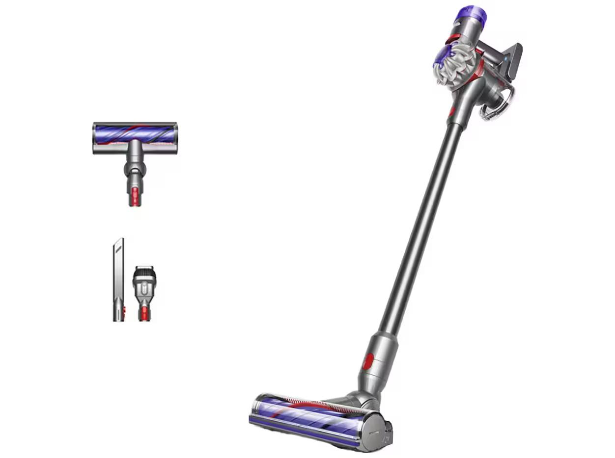 Ledningsfri støvsuger Dyson V8 Advanced - Sølv/Nikkel, 2-i-1 hånd/standermodel, 130 AW, 0,54 l