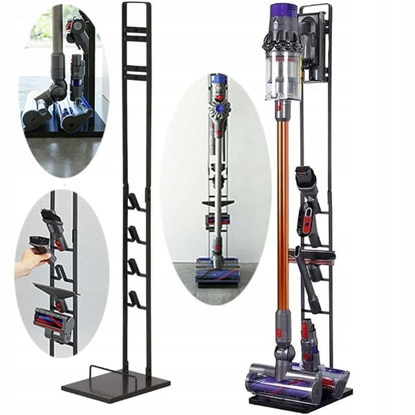 Stativ til Dyson Ledningsfri Støvsuger - Solid Metal | 4 Mundstykker | Kompatibel med V10, V11, V15